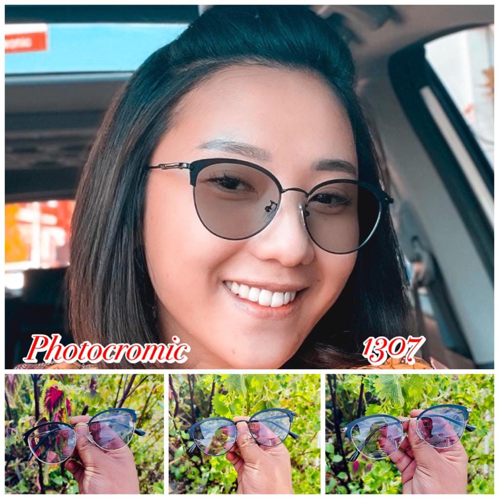 KACAMATA LENSA PHOTOCROMIC BERUBAH KOREAN FRAME OVAL OPTIK TERBARU WANITA PRIA FASHION STYLE NEW