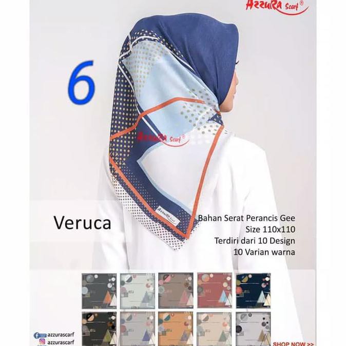 Kerudung Grosir Jilbab Segiempat Veruca Motif By Azzura Grosir Murah