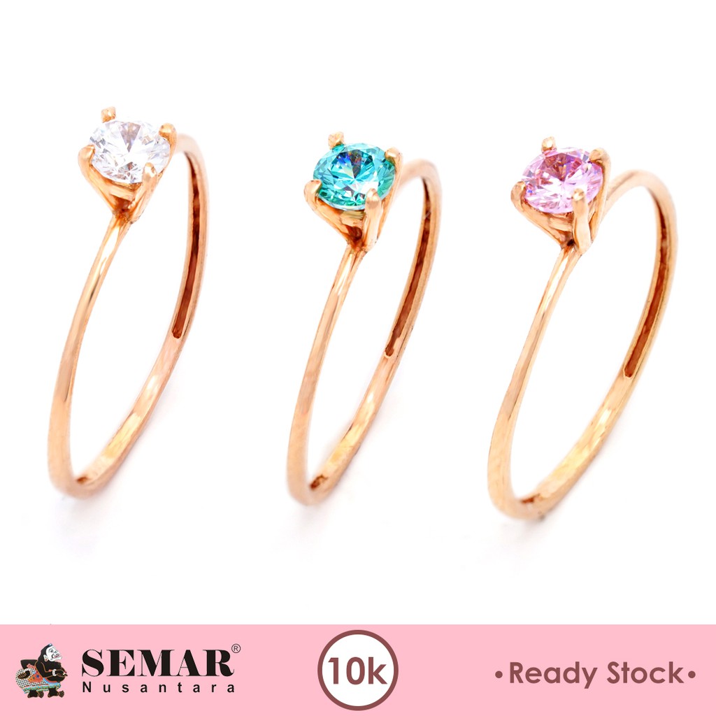 Cincin Emas Solitaire Anada Gold 10K Semar Nusantara ...