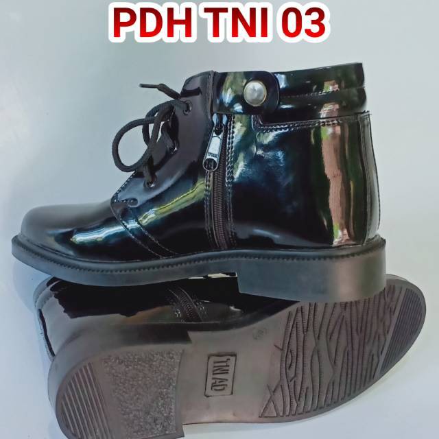 TSK Sepatu PDH TNI 03 KILAP TALI HIDUP (Anti Semir)