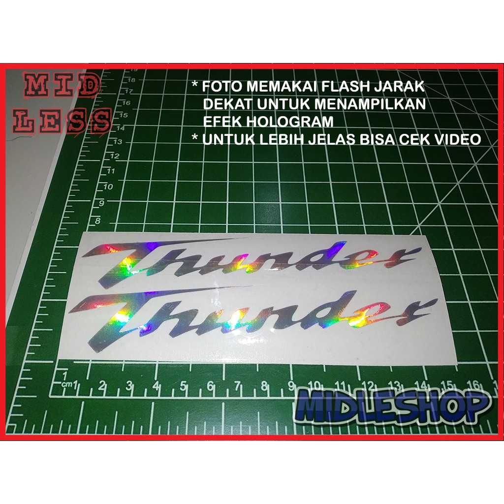 

Cutting Stiker Hologram Thunder Isi 2