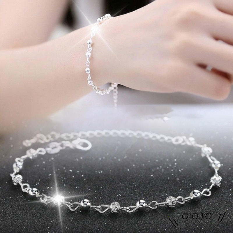 Gelang Kaki Sterling Silver 925 Gaya Korea Untuk Wanita Aksesoris Fashion - ol
