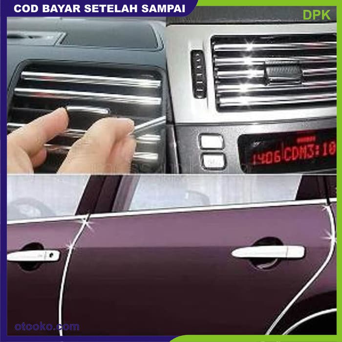 List Krom dekorasi interior exterior mobil moulding trim Chrome