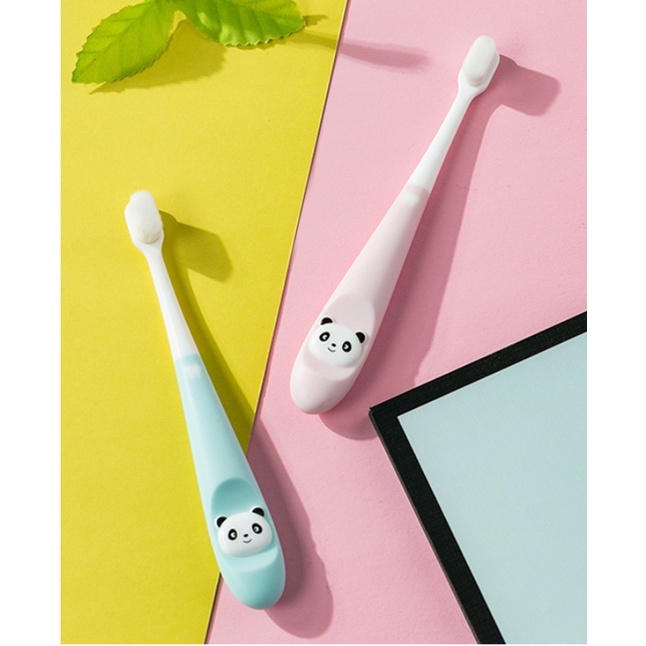 SIKAT GIGI BAYI ANAK Training Toothbrush Kids 1 tahun Karakter Panda Silicon Lembut Bulu Halus Impor