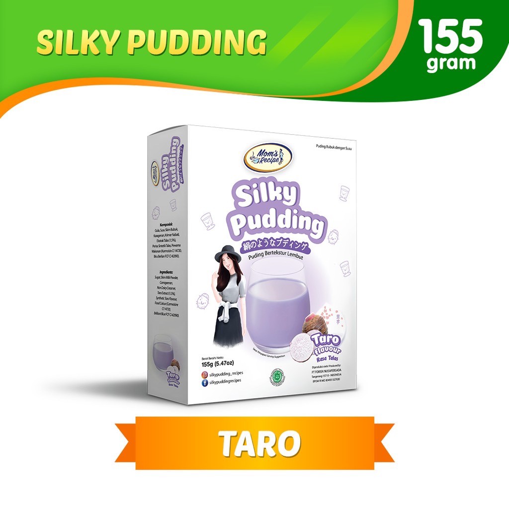 Silky Pudding Forisa Mom's Recipe 155gr Puding Rasa Coklat Pudding Alpukat Pudding Taro Permen Karet