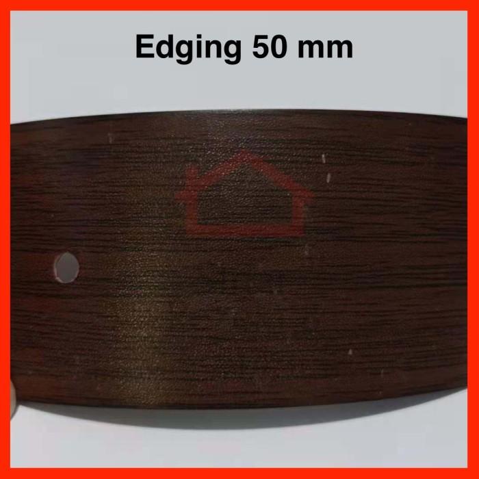 

Edging HPL 2165 50 mm Coklat Tua / Serat Urat Kayu Woodgrain taco PVC Kualitas Terjamin