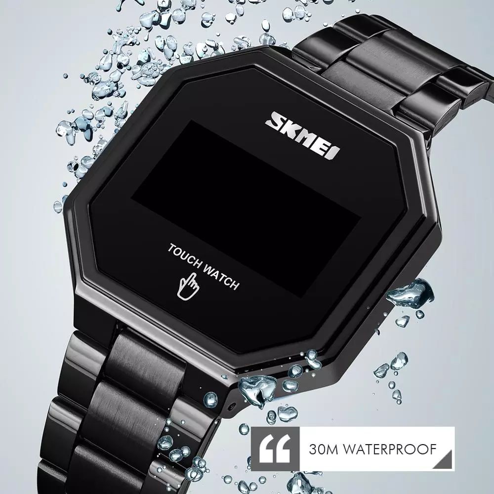 SKMEI 1696 Jam Tangan Pria Digital Layar Sentuh Tali Stainless WATCHKITE WKOS