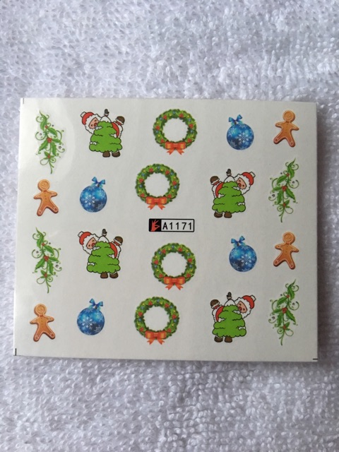 Stiker Kuku/ Water Decal Stiker Christmas 1