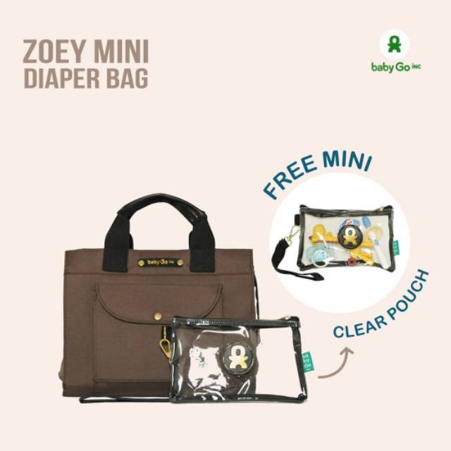 BABYGO INC ZOEY MINI DIAPER BAG - TAS BAYI BABY GO INC - BABYGOINC