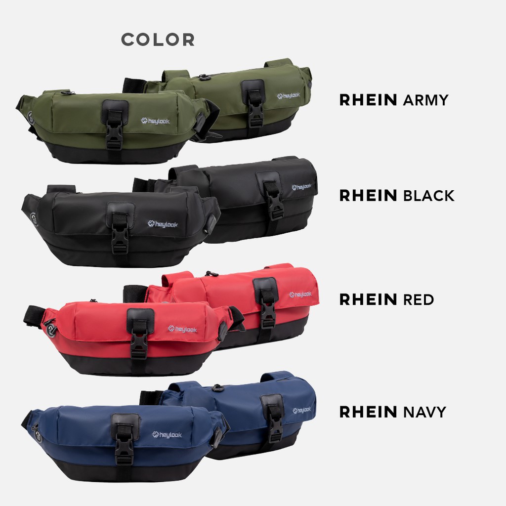 Tas Selempang Pria Waist Bag Sepeda Rhein Waterproof Waistbag Gowes MTB Tas Slempang Anti Air