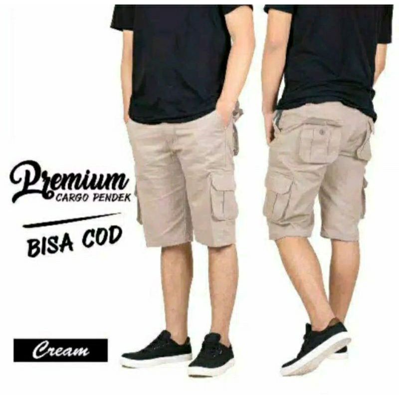 Celana pendek pria ORIGINAL Brand cargo kimpol chino bahan melar halus terlaris