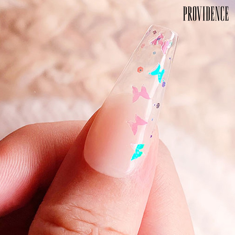 Providence 12 Colors DIY Glittering Butterfly Decals Nail Art Sequins Sticker Accessories