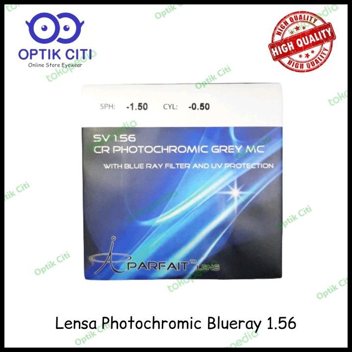 Lensa Kacamata Blueray Photochromic 1.56 Lensa Dengan Dua Perlindungan