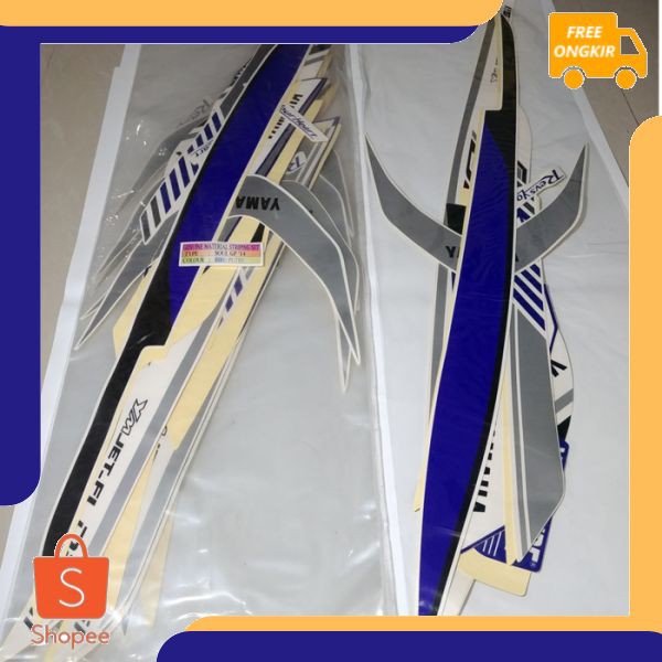 Stiker Bodi & Lis Body & Striping Mio Gt GP 2014 Biru Putih