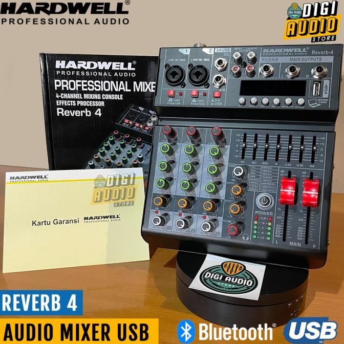 Hardwell Reverb 4 Mini Audio Mixer Dengan Usb Soundcard Recording