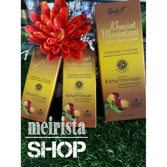 RESIK-V KHASIAT MANJAKANI COKLAT feminine hygiene/Pembersih Kewanitaan/MANJAKANI