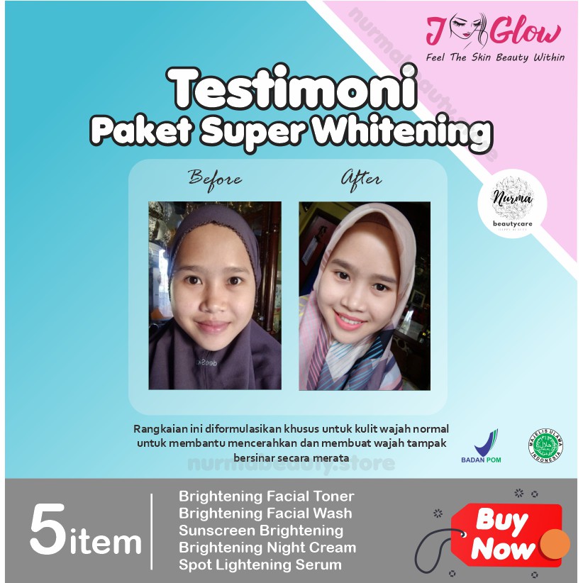 Jglow J glow Skincare Super Whitening Krim Perawatan Kecantikan Pemutih Kosmetik Wajah Glowing BPOM-6