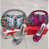 tas & sandal batu warna warni