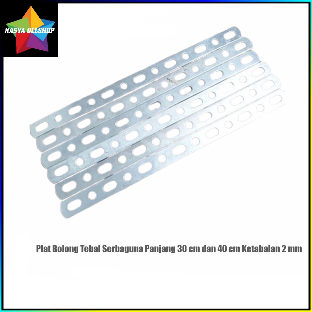 Plat Bolong Tebal Serbaguna Breket Bolong Besi Plat Lubang Serbaguna Universal Multifungsi Ketebalan