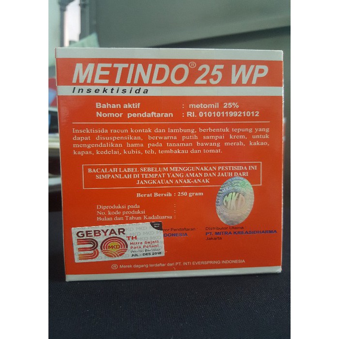 PRODUK- METINDO 25WP 250GR INSEKTISIDA / OVISIDA PENCEGAH DAN PEMBASMI HAMA ULAT PADA TANAMAN .