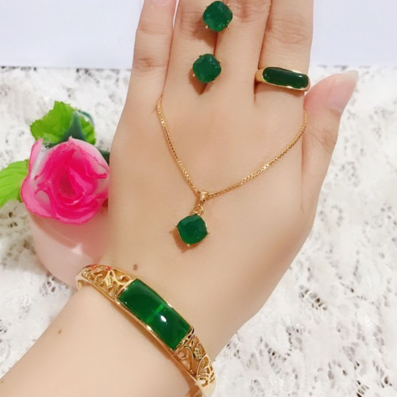 kalung giok asli lapis emas