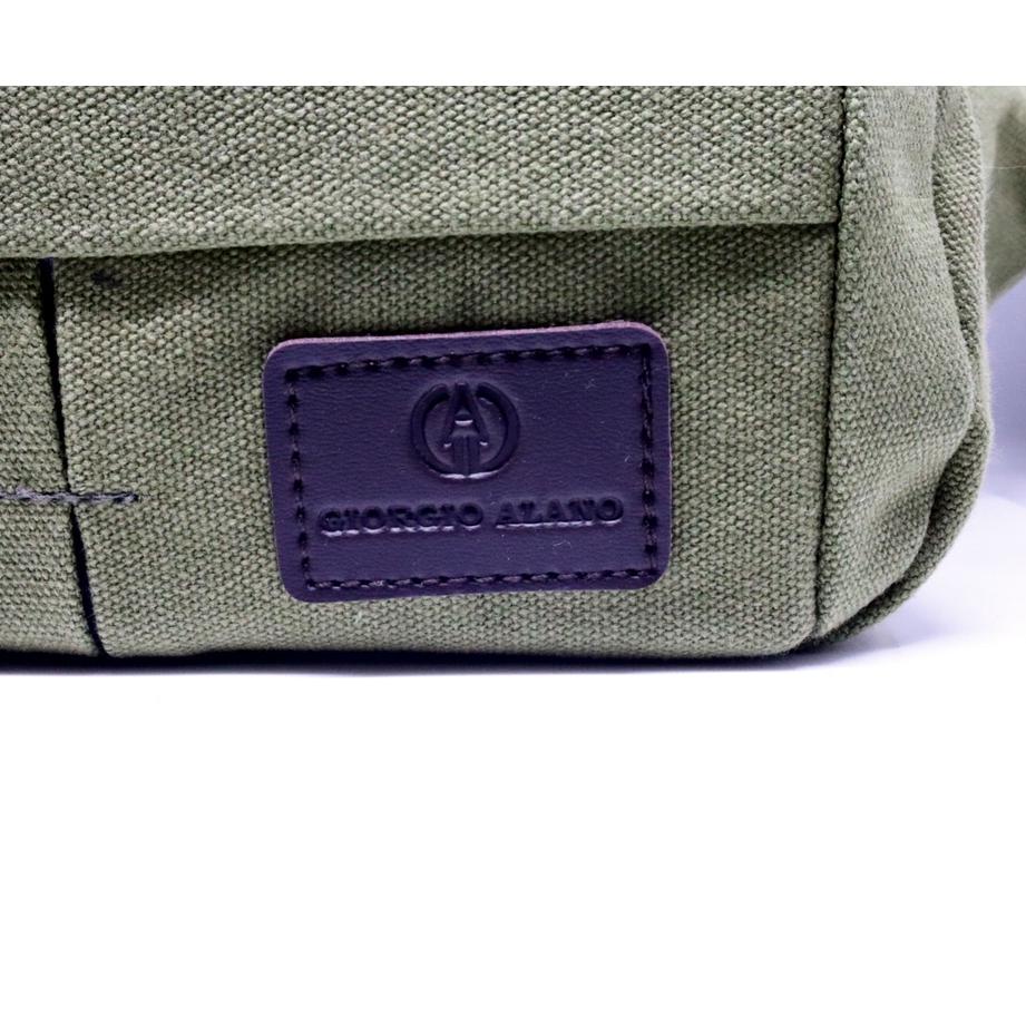 Tas Pinggang Kanvas Pria Sling Waist Bag Cowok Cowo Travel Bag Laki Tas Kecil Ori Asli - WB-GA-BULAT