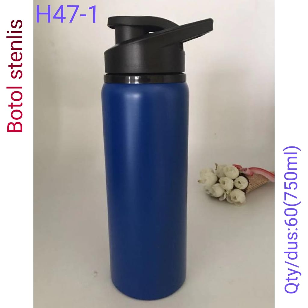 H47 Botol minum stainless steel 750 ml - Botol Minum Stainless Steel