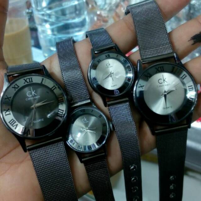 Jam Tangan CK Tali Pasir Black Couple