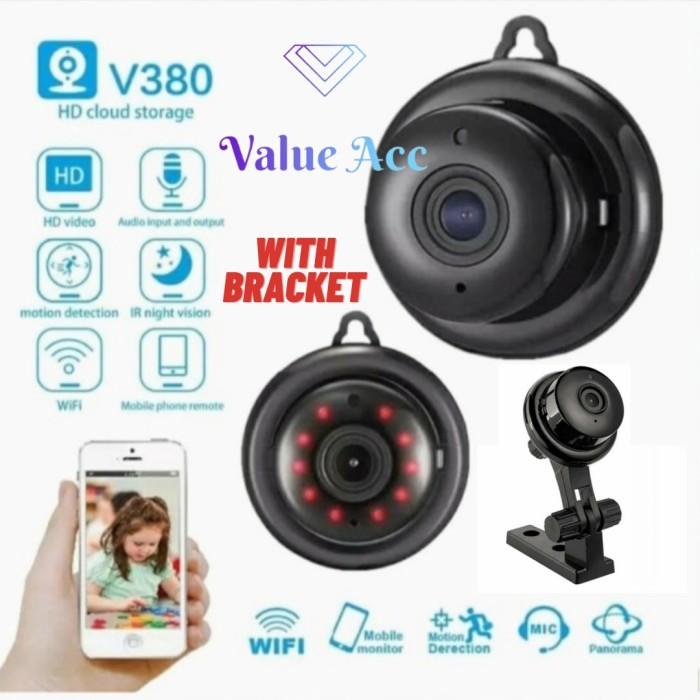 Ip Cam Mini Wireless Infrared + Bracket - Cctv Wifi - Kamera Mini Wifi