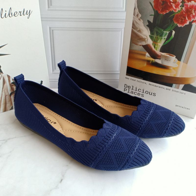 GRAVICI - Sepatu Flat Rajut Import Wanita Elegan DO-29