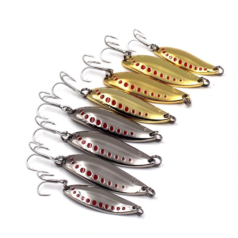 Metal Bait Spoon Silver Stainless 7.5g 10g Umpan Lure Casting