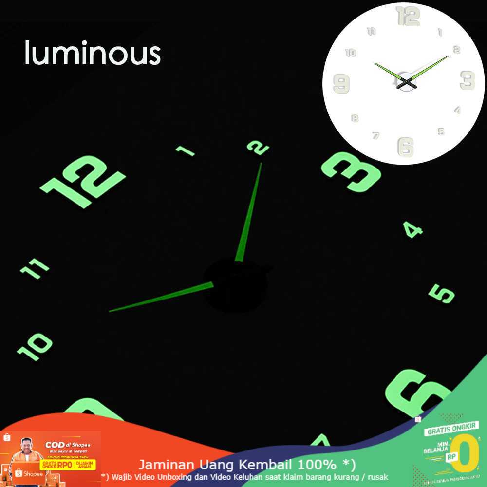 (BISA COD) RVOSTR LUMINOVA Jam Dinding Besar DIY Glow in The Dark 80-130cm - Lumi-008