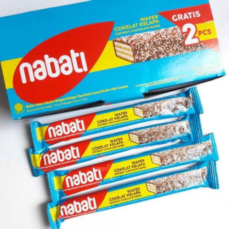 

Nabati Wafer Coklat Kelapa - 1 Pack isi 12 Pcs