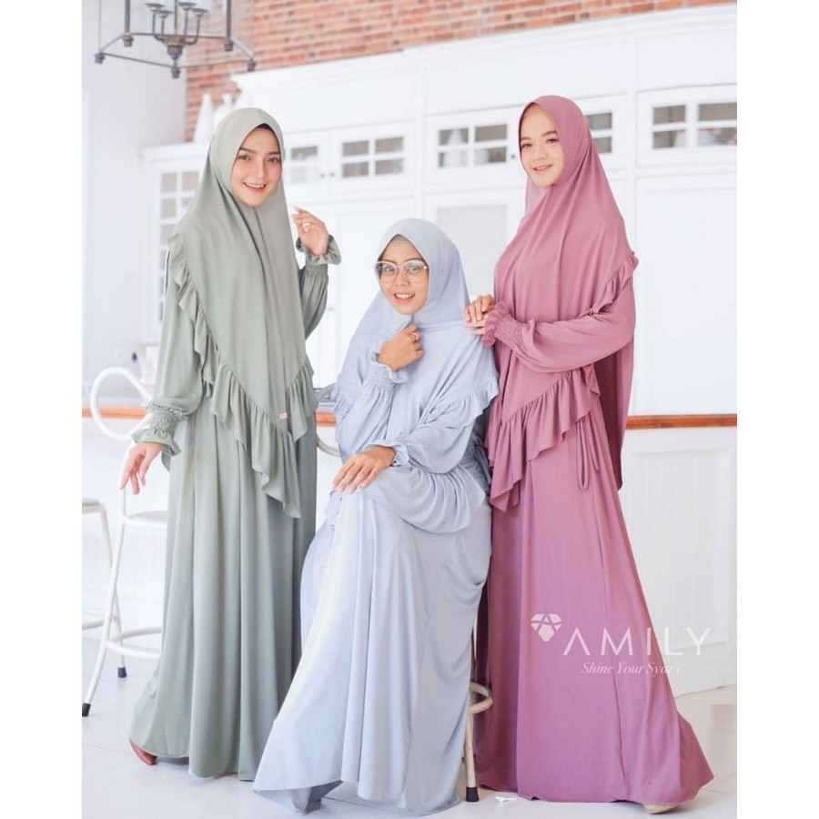 Aisy dress ori brand Amily hijab