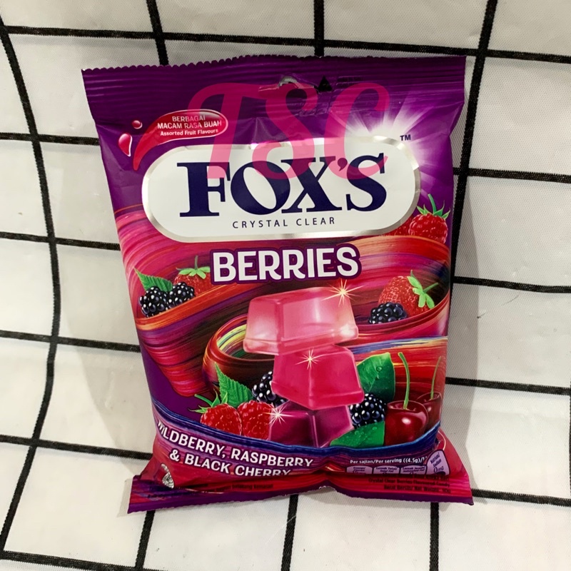 

Permen Fox's Crystal Clear Berries / Foxs Crystal Clear Berries / Candy / Wildberry / Raspberry / Black Cherry