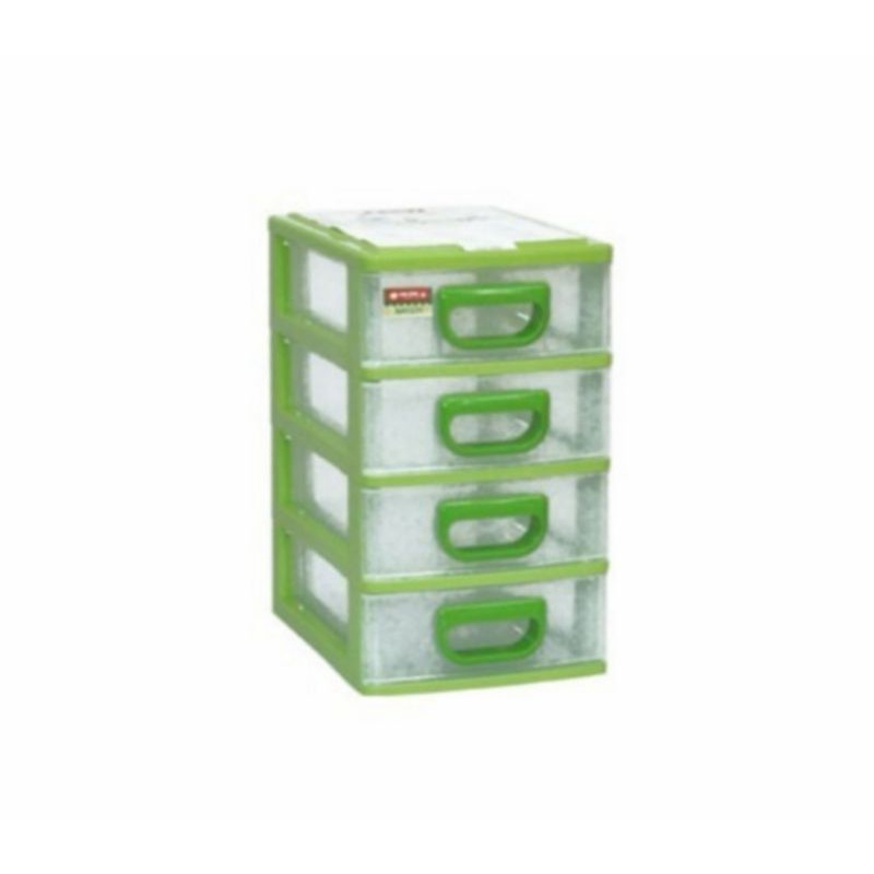 EC-14 estima mini container cabinet LIONSTAR RAK LACI PLASTIK 4 SUSUN