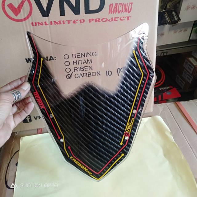 Winshield  VND AEROX 155 carbon viror vnd aerox 155 carbon