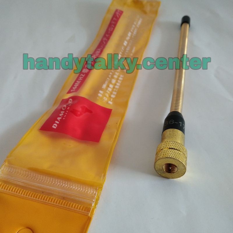 ANTENA HT HELICAL KUNING/GOLD VHF SMA MALE