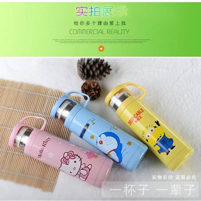 Thermos Vaccum cup / termos air panas dengan tutup gelas