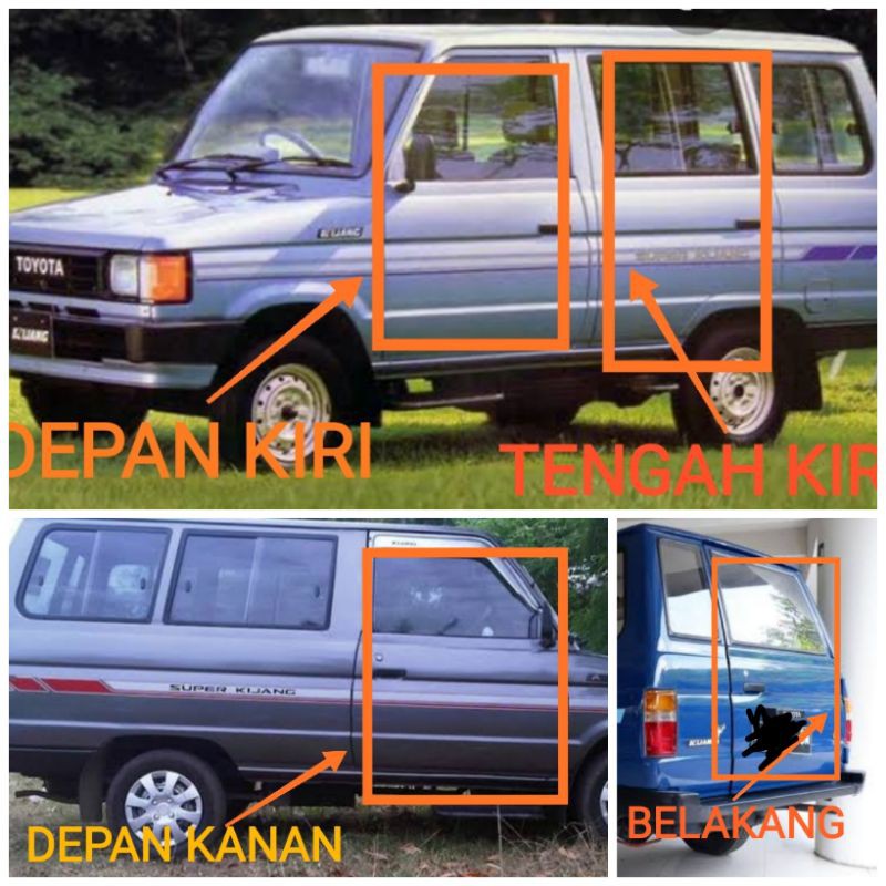 Karet pintu kijang super 1986 sampai 1991 set 4 pintu