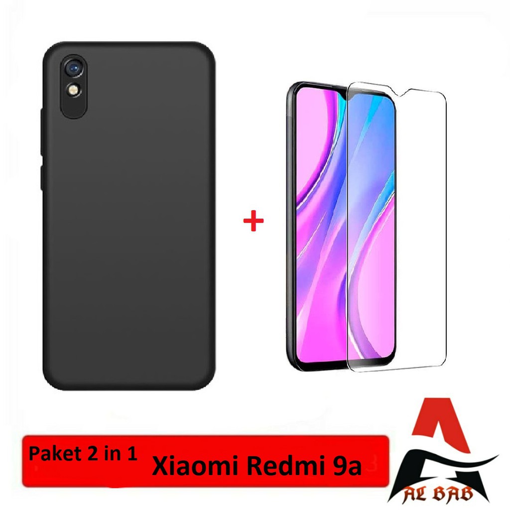 Case XIAOMI REDMI 9A Case Slim Matte Camera Protection Free Tempered Glass Bening XIAOMI REDMI 9A