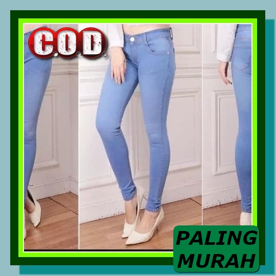 Celana Jins Cewek Kekinian Jeans Levis Import Distro Vv303 Bjd -  HN177 Celana Jeans Wanita Stretch