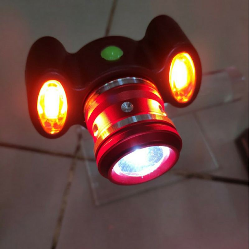 Lampu Depan Sepeda LED Usb Baterai Cas Charge Bisa Zoom Sinarnya / Lampu Sepeda Depan