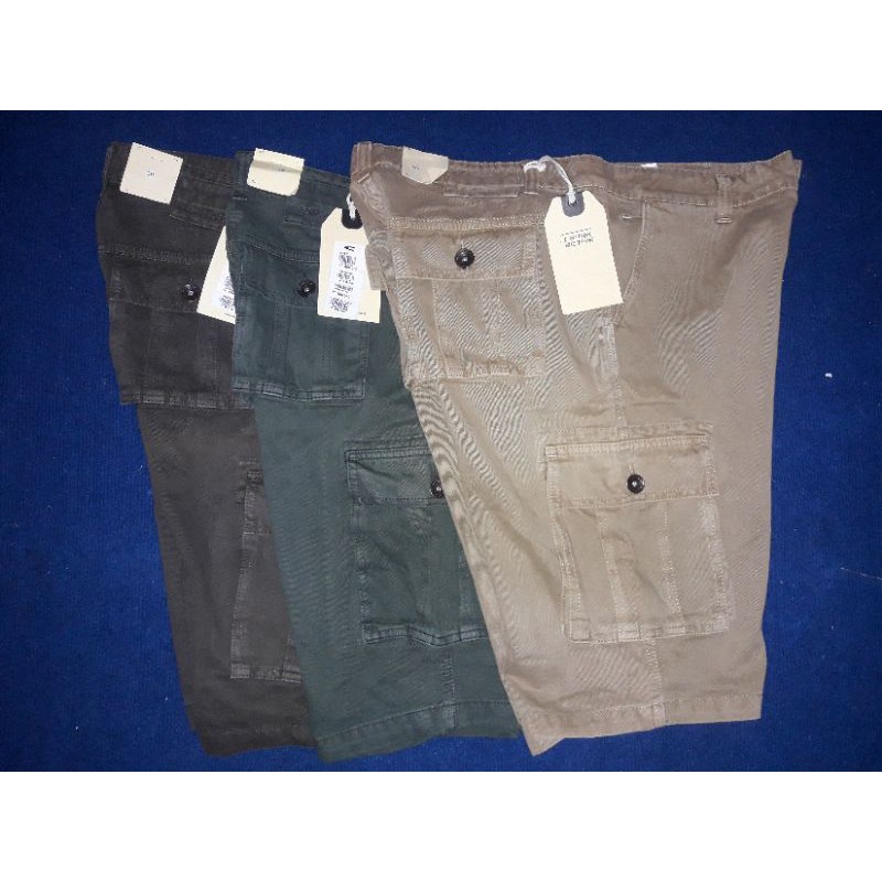 Celana Pendek Washed Kargo Camel Active