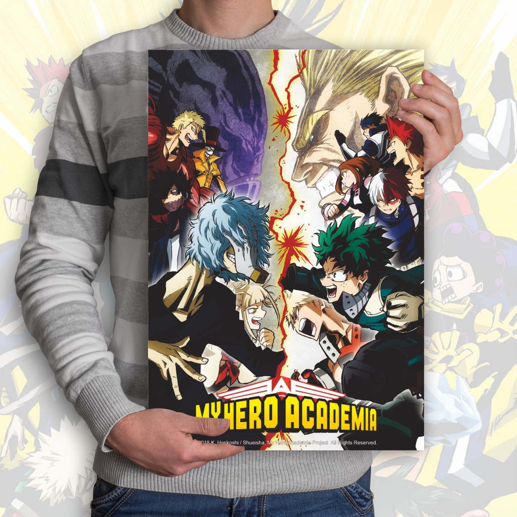 Poster Boku no Hero Academia Anime My Hero Academia A3+ Deku Midoriya Izuku Bakugo Todoroki-13 BNHA S3
