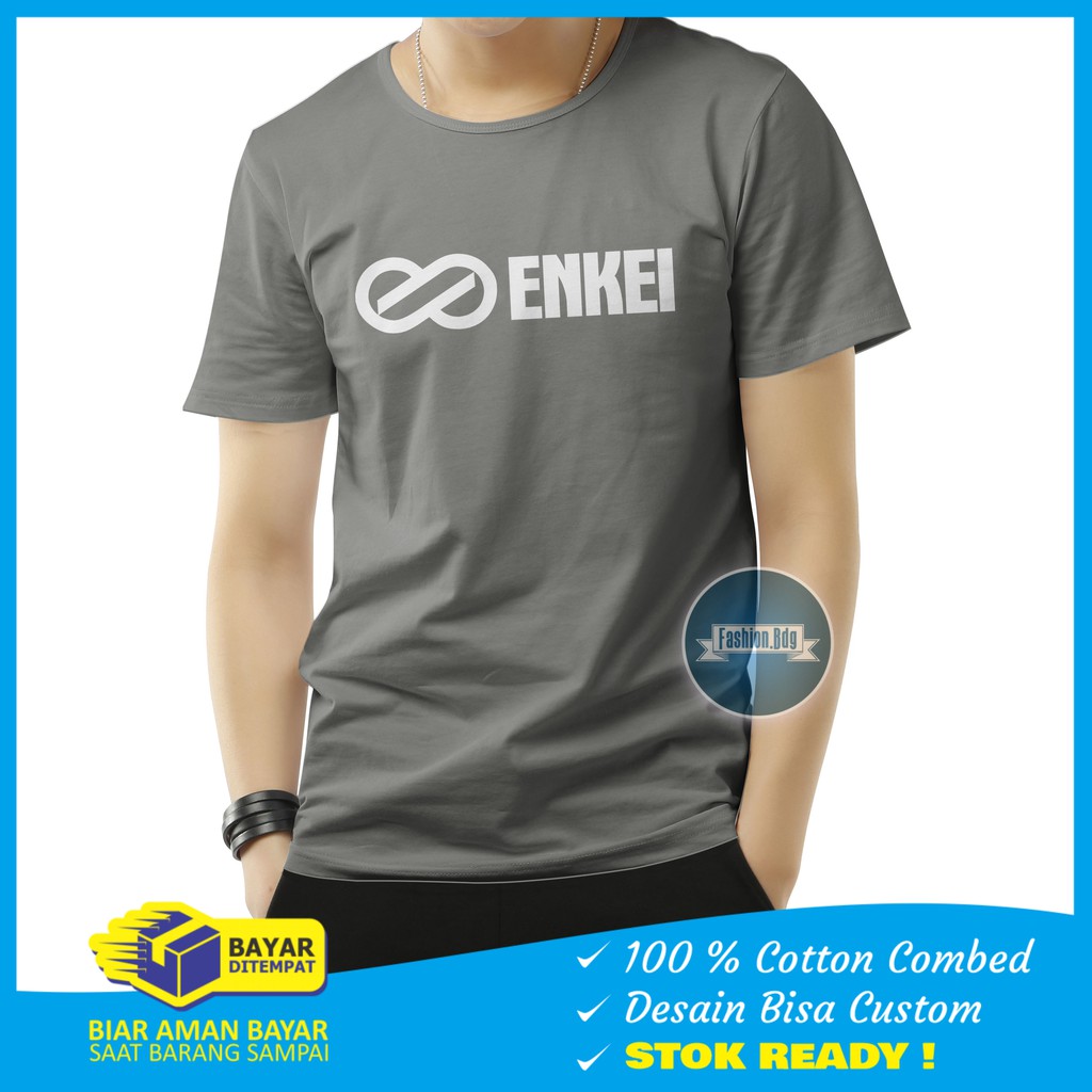 Kaos Pendek Pria Enkei Bahan Katun Combed 30s