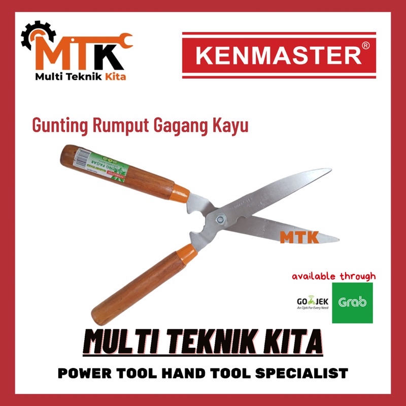 Gunting Rumput Gagang Kayu Kenmaster Gunting Tajam Taman Alat berkebun