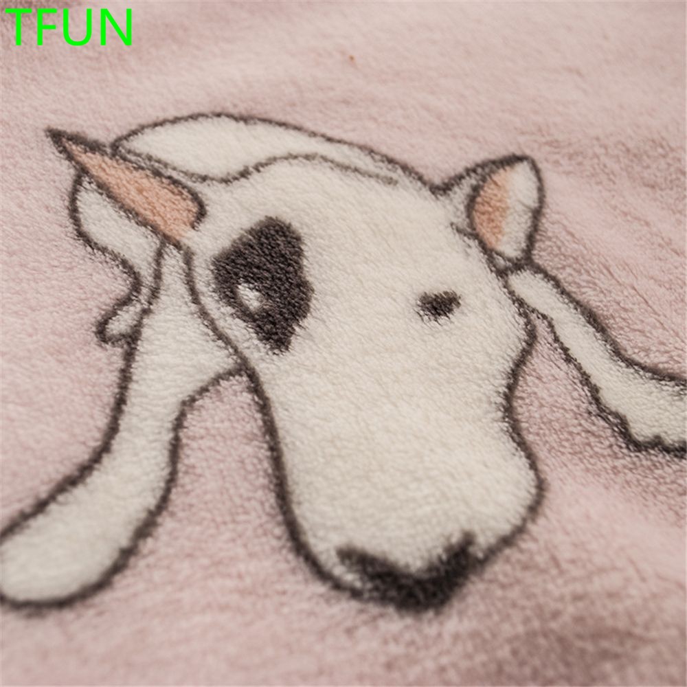 Selimut Bulu Flanel 100 75 Cm Motif Anjing Bull Terrier Untuk