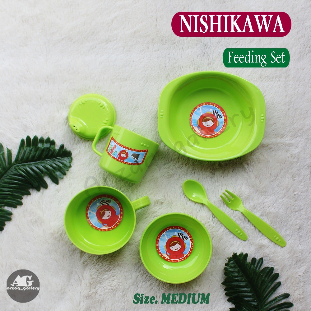 FEEDING SET NISHIKAWA  UK TANGGUNG | GIFT SET | TEMPAT MAKAN BAYI| PERLENGKAPAN TEMPAT MAKAN BAYI