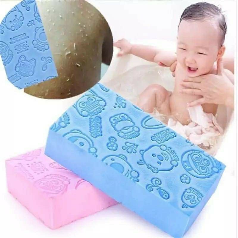 Spon Daki Busa Baby Sponge Mandi Pembersih Daki Aman Untuk Bayi / busa sponge mandi